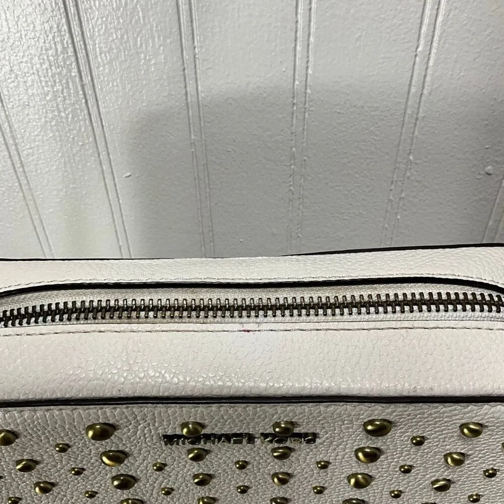 Michael Kors White Studded Crossbody Bag